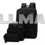 Рюкзак городской набор 3в1 Backpack Trend USB 17 л Черный